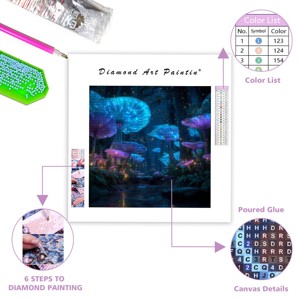 Bioluminescent Forest - Diamond Painting