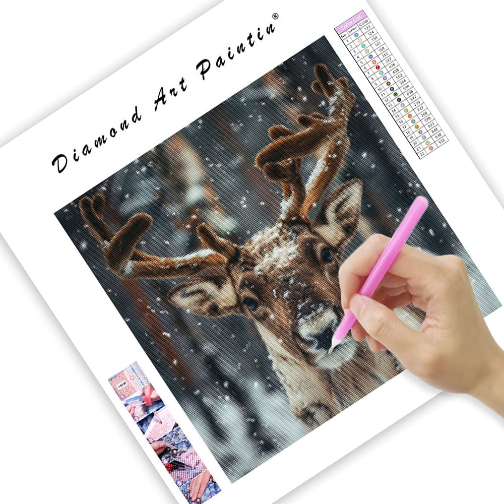 Winter Reindeer - Diamond Painting