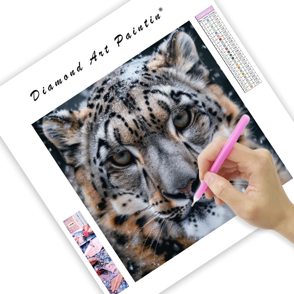 Snow Leopard Majesty - Diamond Painting