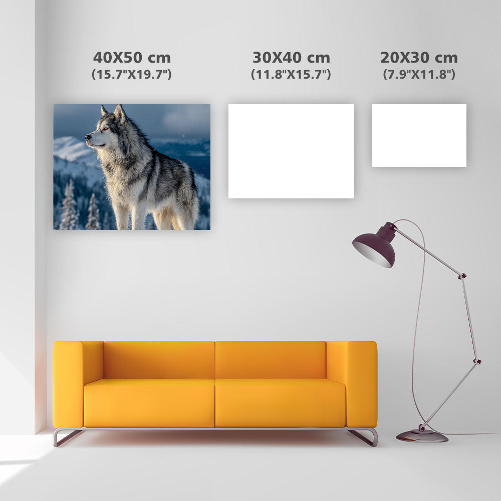 Alaskan Malamute Gazing - Diamond Painting