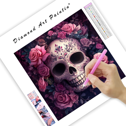 Floral Skull Beauty - Diamond Painting