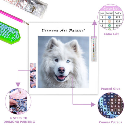 Samoyed Gentle Smile - Diamond Painting