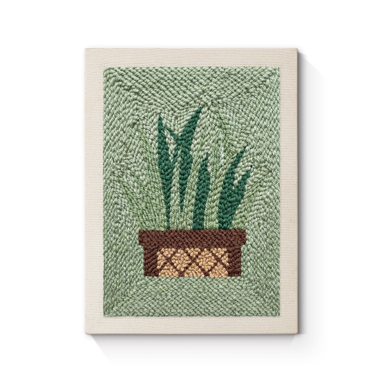 Green Plant - Punch Needle