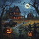 Spooky Halloween Farm - Diamond Painting