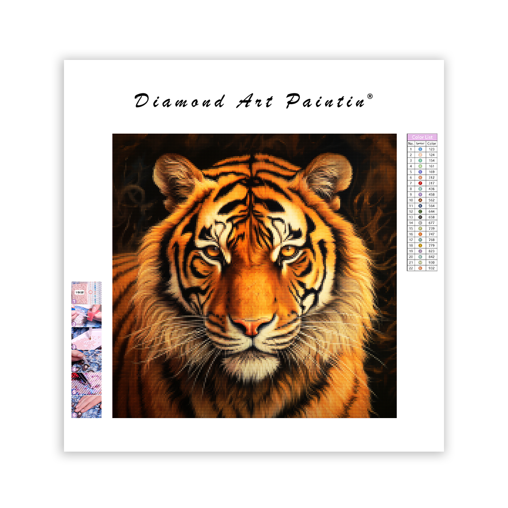 Fierce tiger - Diamond Painting