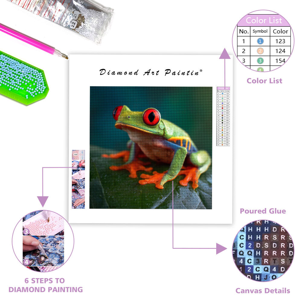 Red-eyed Tree Frog - Diamond Painting