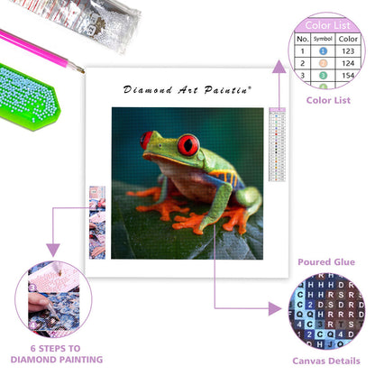 Red-eyed Tree Frog - Diamond Painting