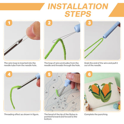 Corn on the Cob - Punch Needle