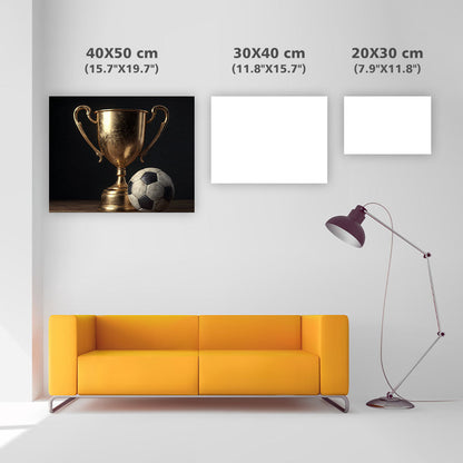 Golden Trophy and Ball - Diamond Painting