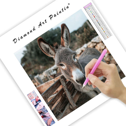 Donkey by Cart - Diamond Painting