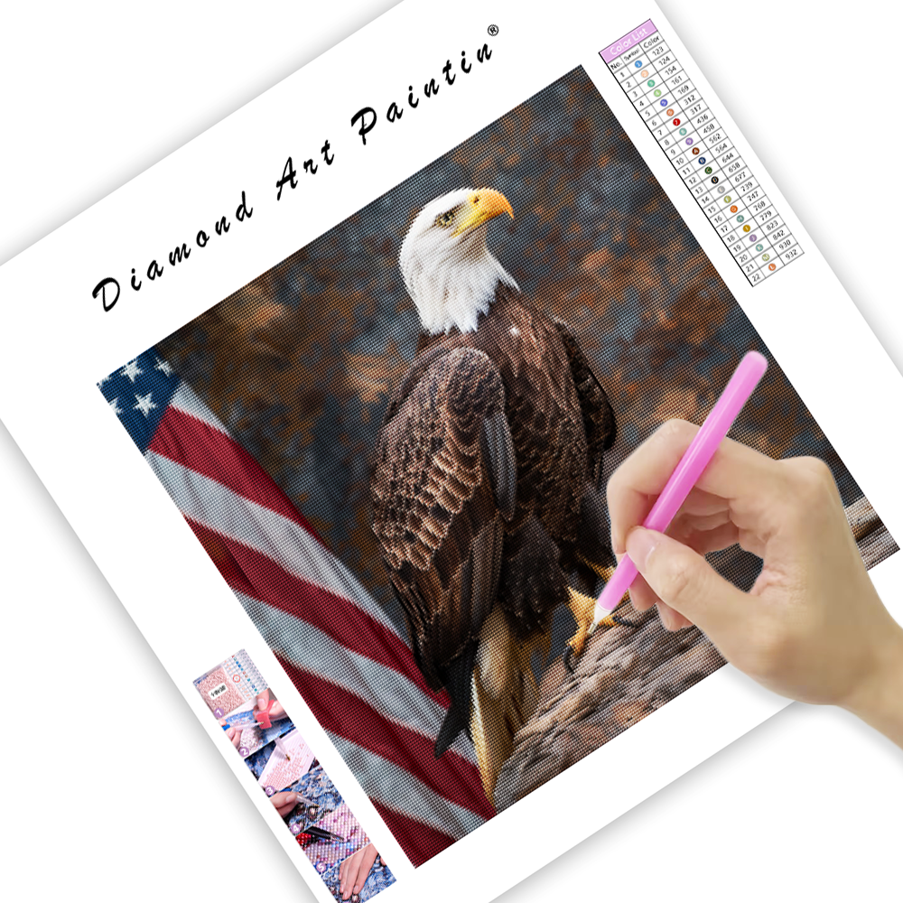 Patriotic Eagle - Diamond Painting