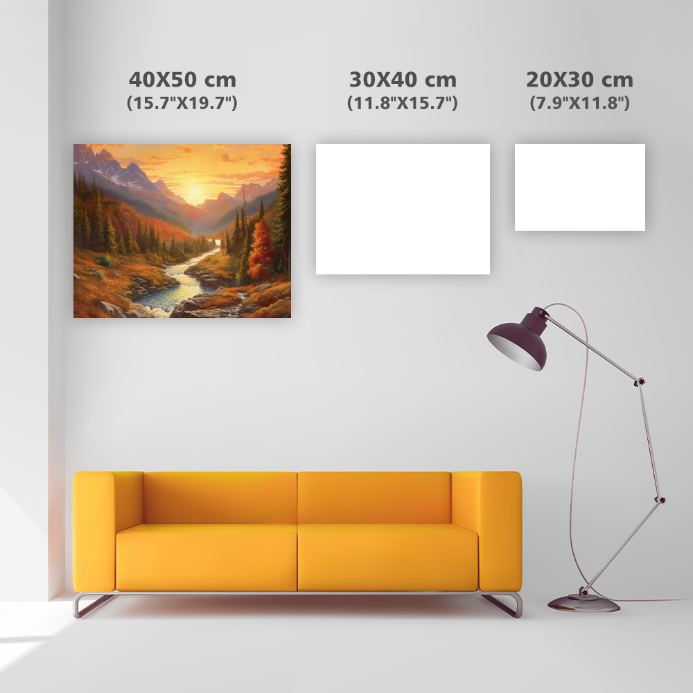 Autumn Mountain - Diamond Painting