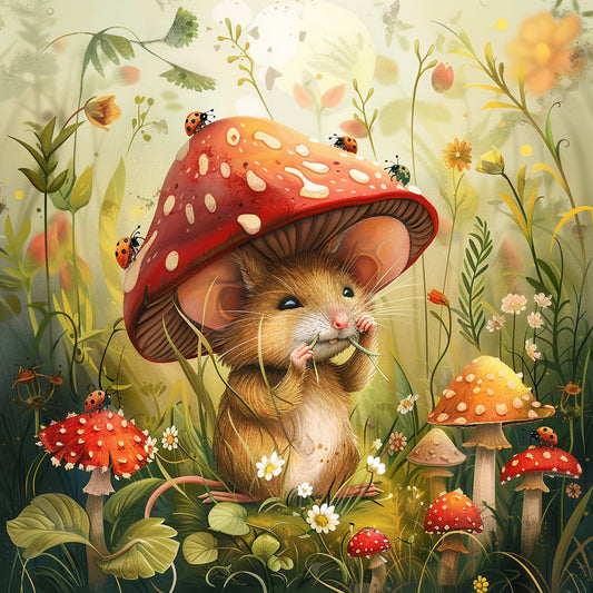 Mushroom Vole - Diamond Painting