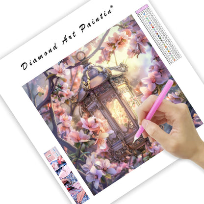 Floral Lantern Glow - Diamond Painting