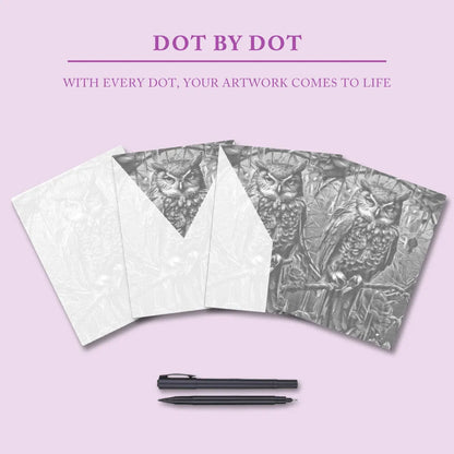 An Owl - Dot Painting
