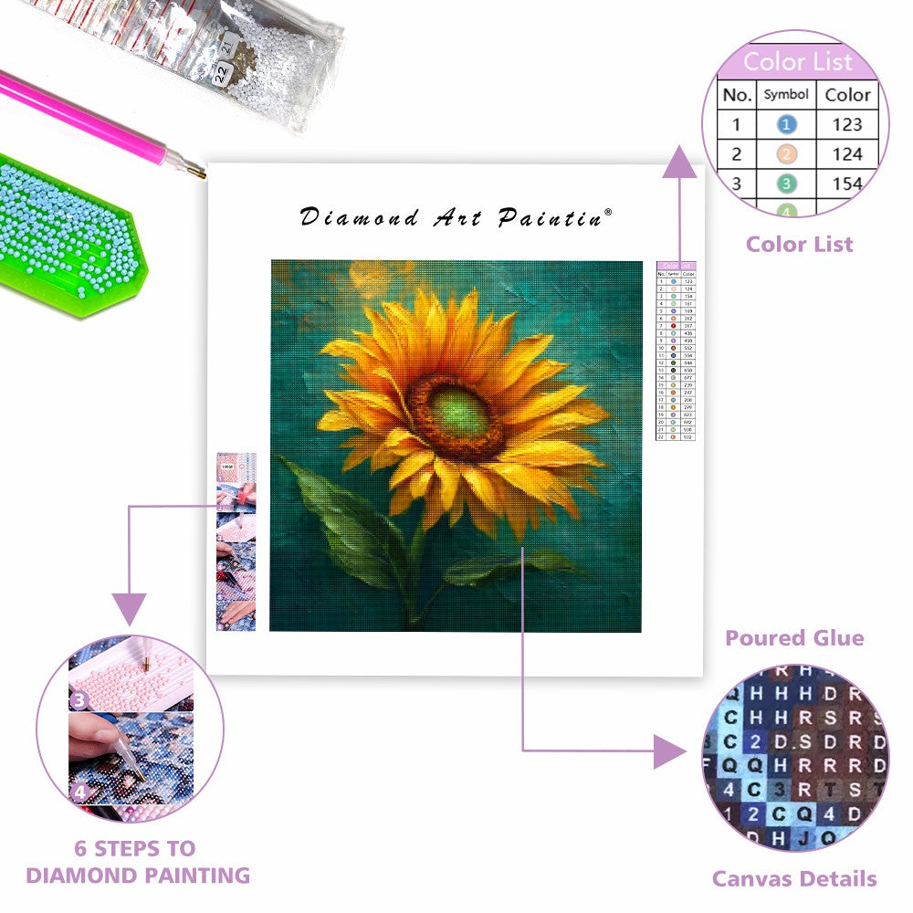 Golden Sunflower - Diamond Painting