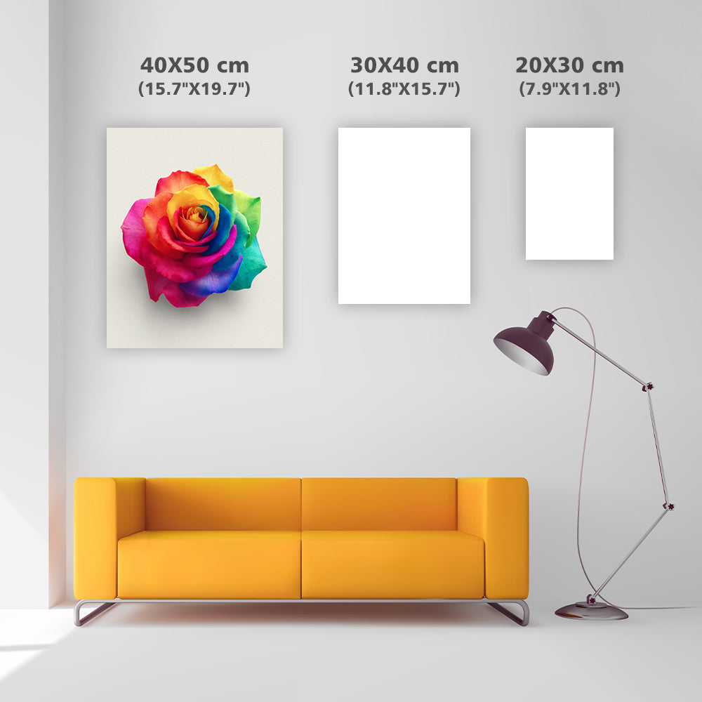 Rainbow Rose Bloom - Diamond Painting