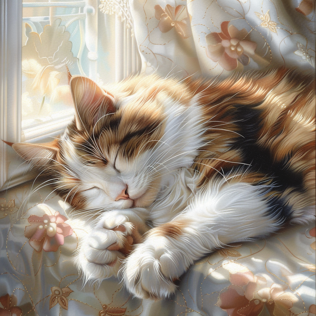 Sleeping Cat - Diamond Painting