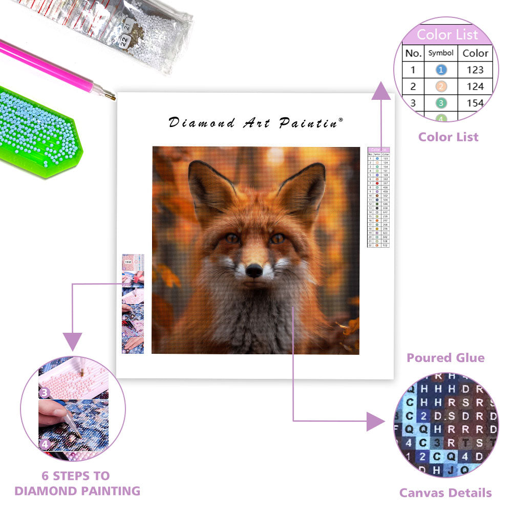 Autumn Fox - Diamond Painting