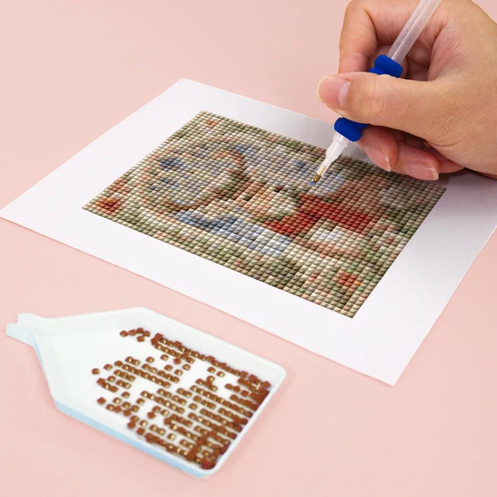 Mini-Frosted Blue Christmas Postcards