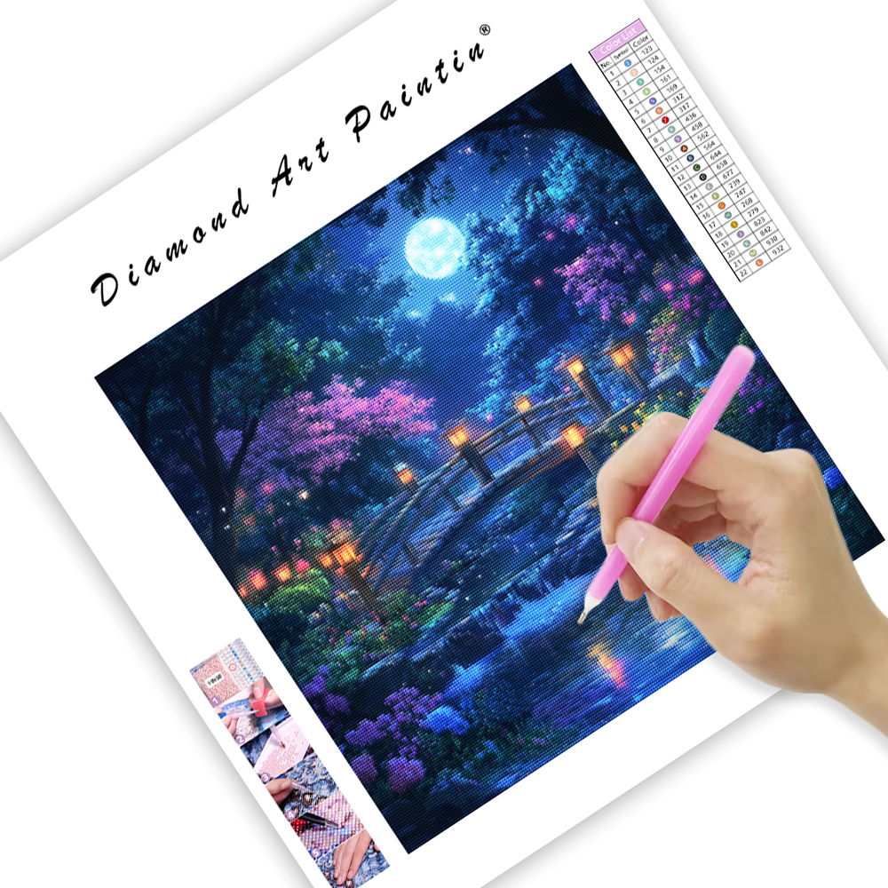 Moonlit Garden - Diamond Painting