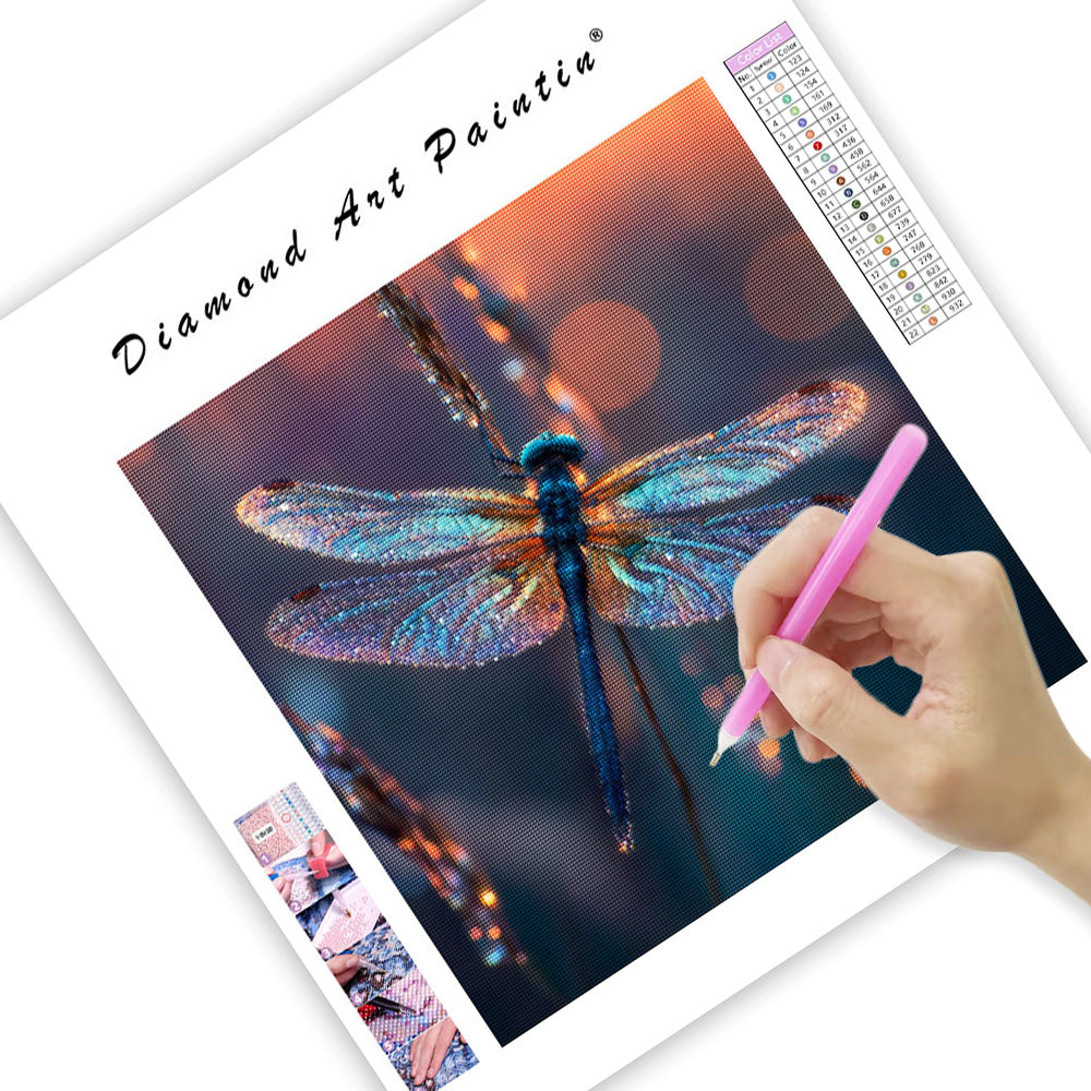 Dew-kissed Dragonfly - Diamond Painting