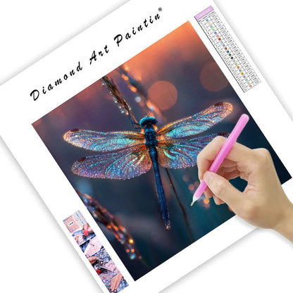 Dew-kissed Dragonfly - Diamond Painting