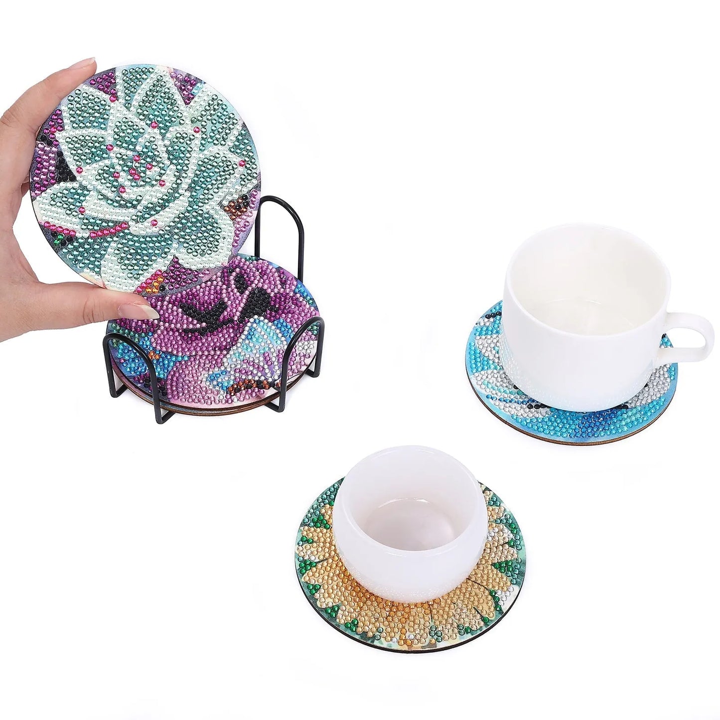 DIY Flowers - Diamond Coasters