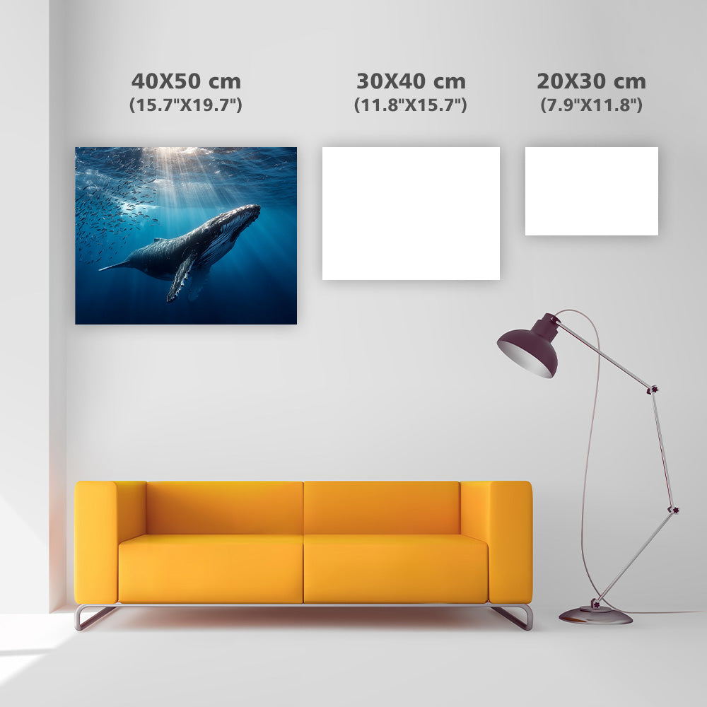 Humpback Whale Ascending - Diamond Painting