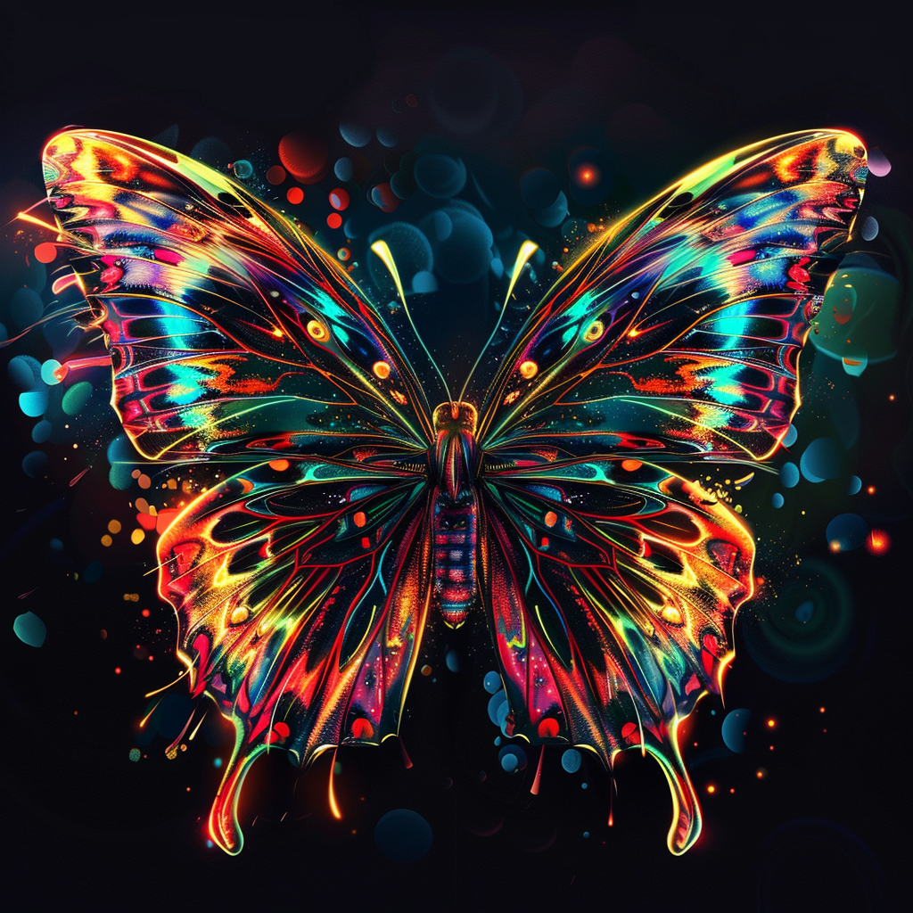 MultiColored Butterfly - Diamond Painting
