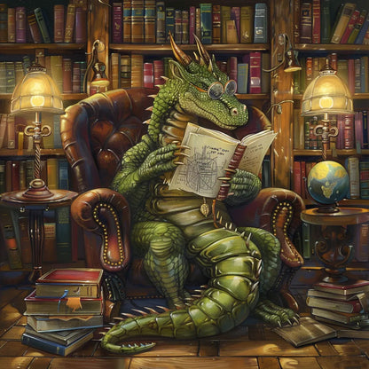 The Scholar Dragon - Diamond Painting