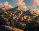 Glimpse of a Mountain Village - Diamond Painting