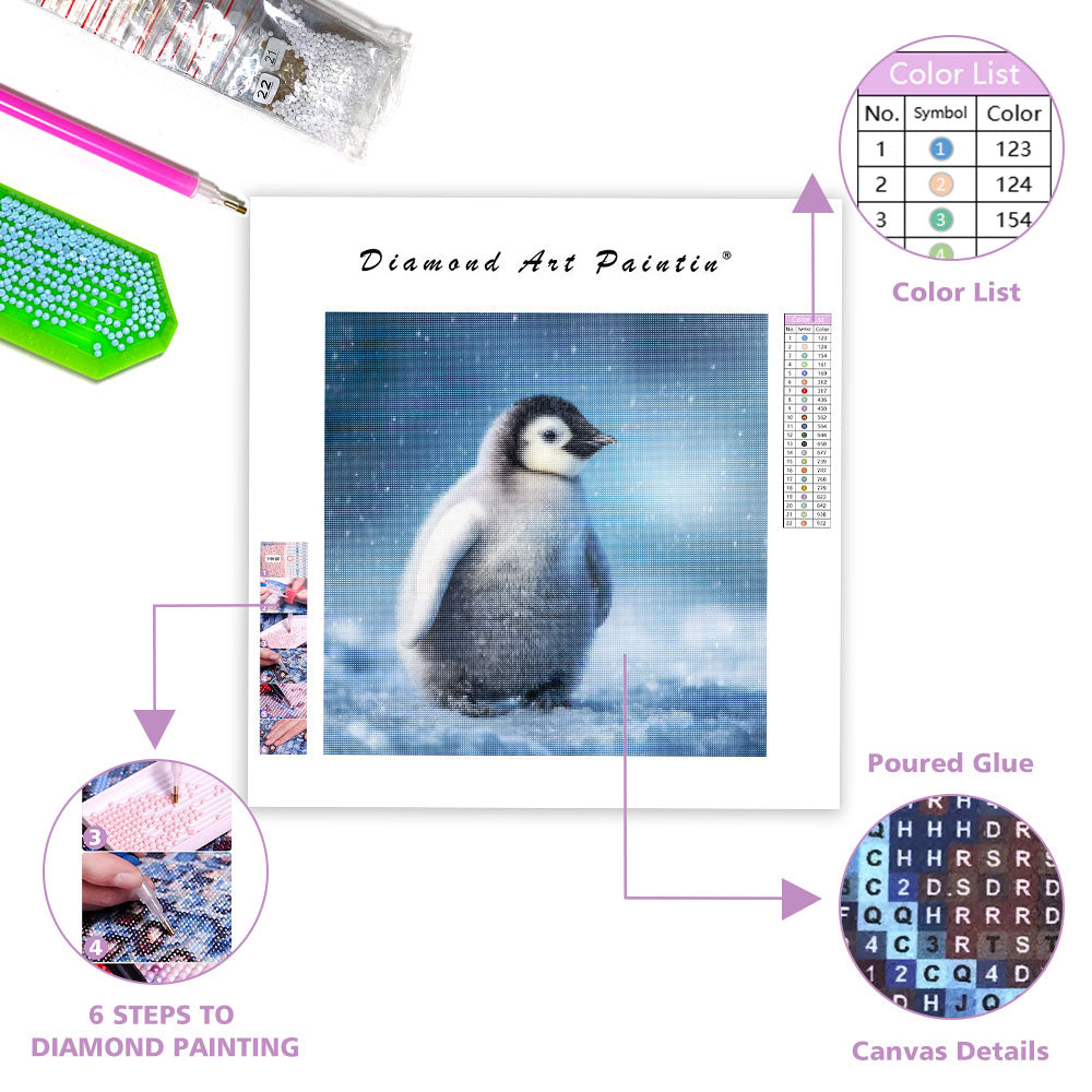 Emperor Penguin Chick - Diamond Painting