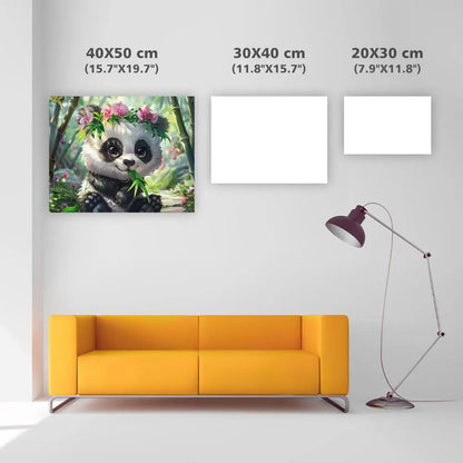 Bamboo Flower Panda - Diamond Painting
