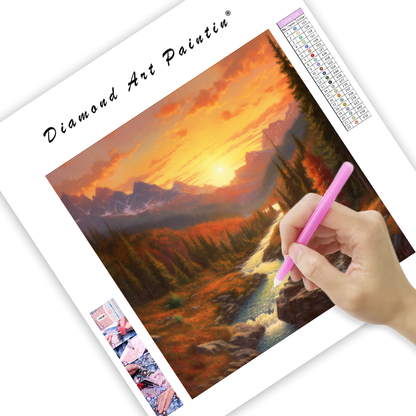 Autumn Mountain - Diamond Painting