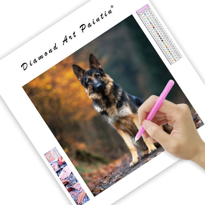 German Shepherd Vigil - Diamond Painting