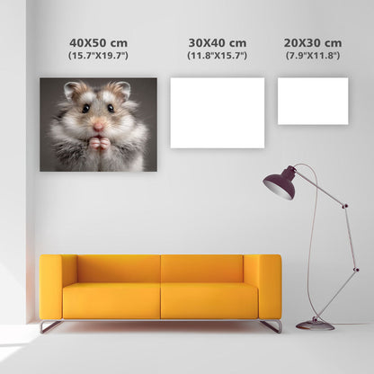 Teddy Bear Hamster Grooming - Diamond Painting