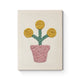 Pink Flowers in Pot - Punch Needle