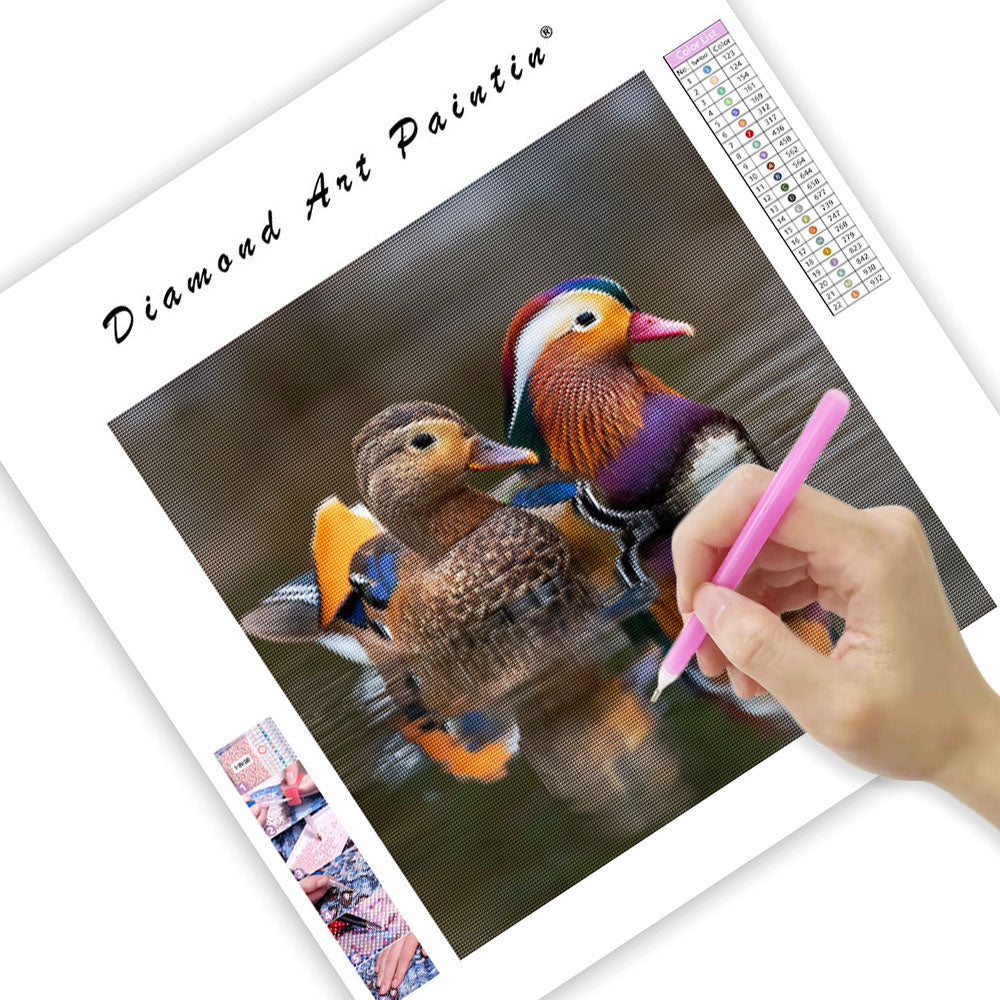 Mandarin Duck Pair - Diamond Painting