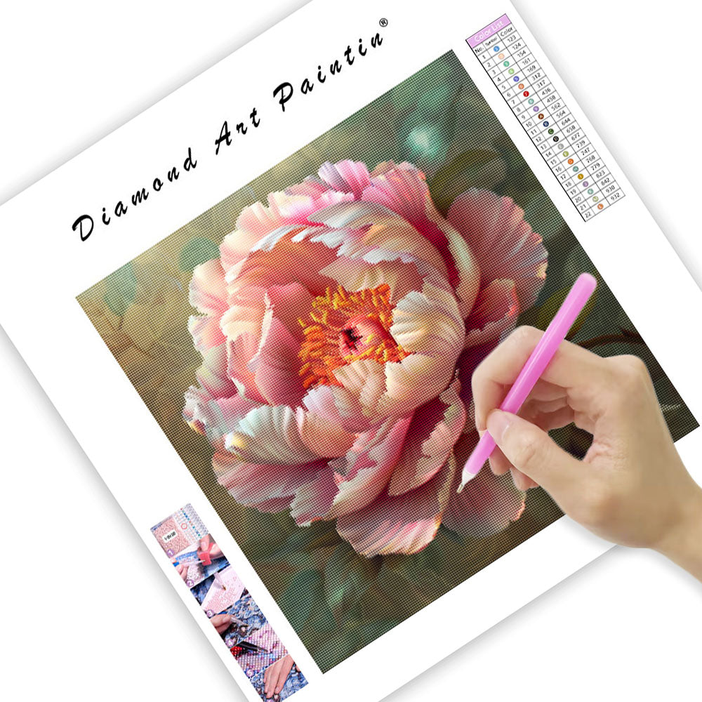 Blooming Peony Grace - Diamond Painting