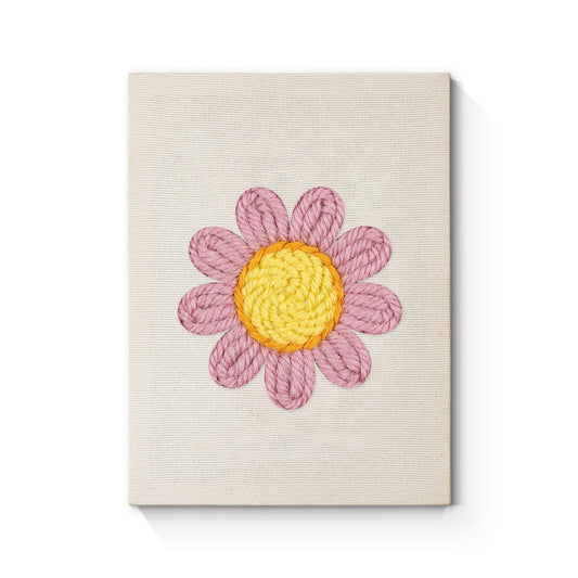 Pink Daisy - Punch Needle