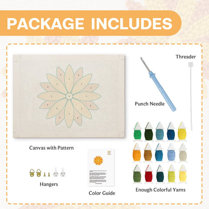 Yellow Sunflower - Punch Needle