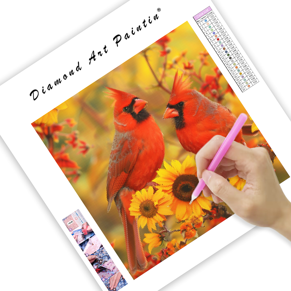 Sunflower Birds - Diamond Painting