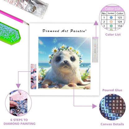 Beach Flower Seal - Diamond Painting