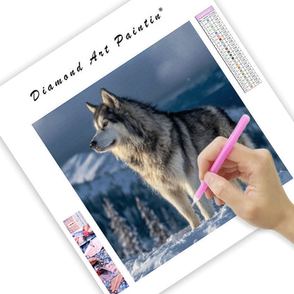 Alaskan Malamute Gazing - Diamond Painting