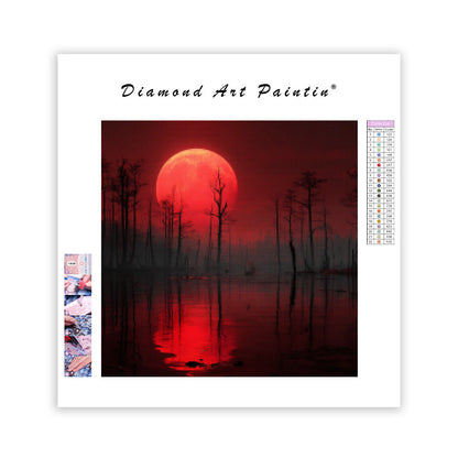 Blood Moon Swamp - Diamond Painting