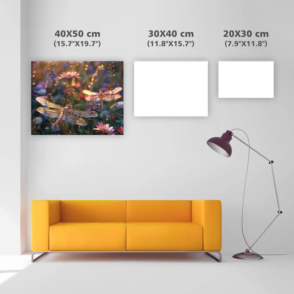 Magical Dragonfly Garden - Diamond Painting