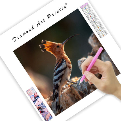 Hoopoe with Raised Crest - Diamond Painting