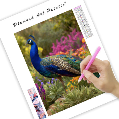 Peacock in the Garden - Diamond Painting