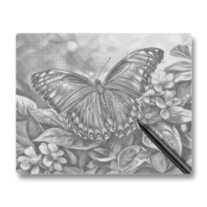 Blue Butterfly - Dot Painting